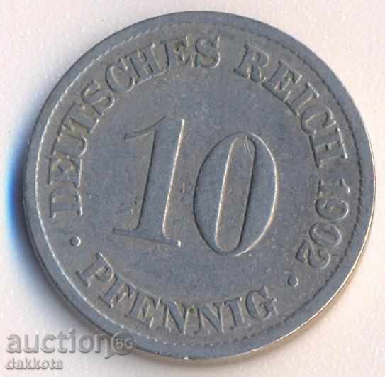 Germania 10 pfeniga 1902d