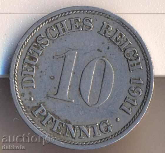 Германия 10 пфeнига 1911f