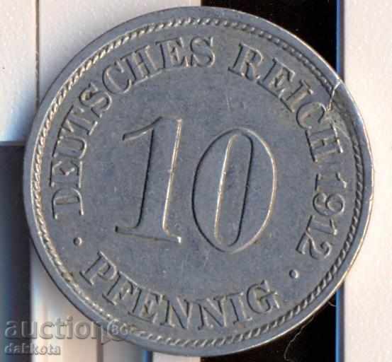 Germany 10 pfennig 1912j