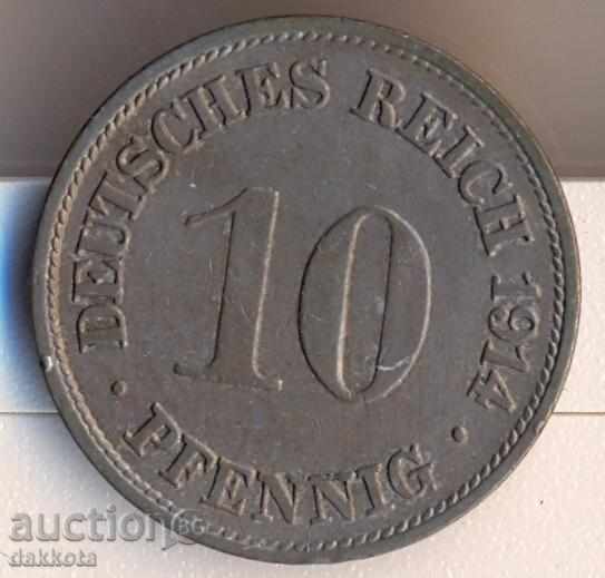 Γερμανία 10 pfeniga 1914g