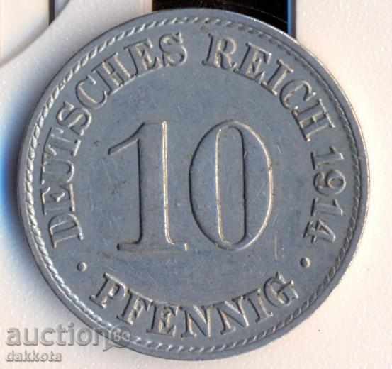 Γερμανία 10 pfeniga 1914a