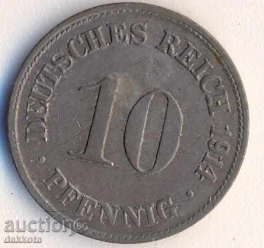 Γερμανία 10 pfeniga 1914d