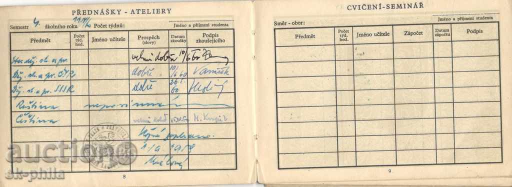 Auction Student book - Charles University in Prague Auction Student book - Charles University in Prague