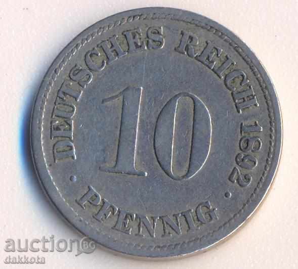 Germania 10 pfeniga 1892d