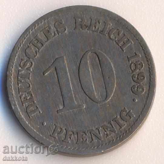 Germania 10 pfeniga 1899e