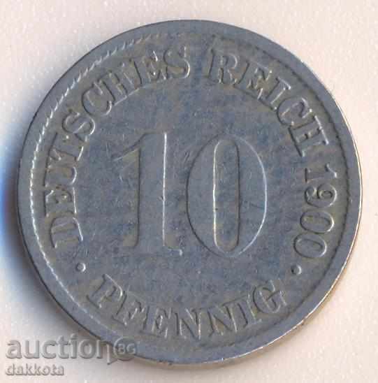 Germania 10 pfeniga 1900 g