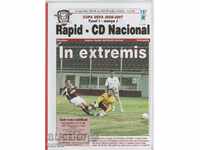 Football program Rapid Bucharest-Nacional Portugal 2006