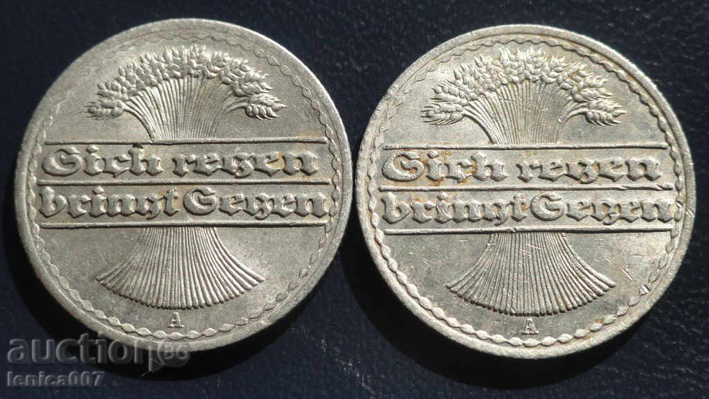 Germany 1920 - 50 pfennig (A) - 2 pieces - 5 Germany 1920 - 50 pfennig (A) - 2 pieces - 5