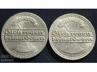 Германия 1920г. - 50 пфенинга (А) - 2 броя