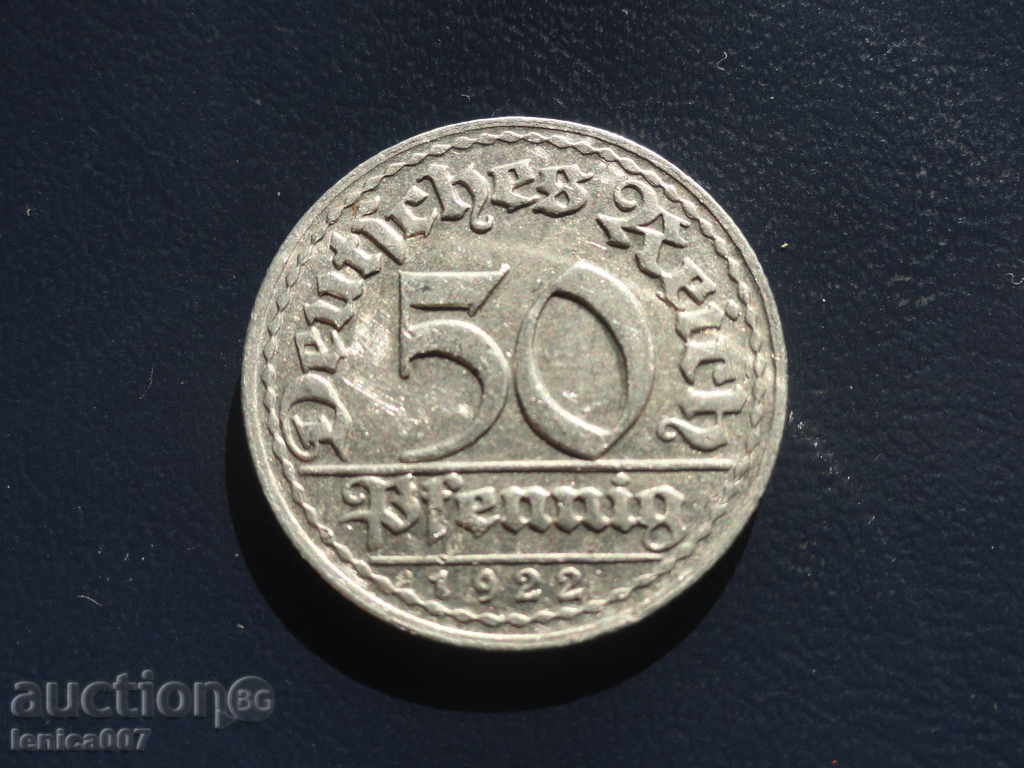 Germany 1922 - 50 pffing (D) - 6 Germany 1922 - 50 pffing (D) - 6