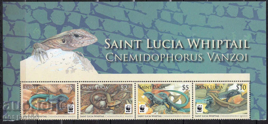2008. St. Lucia. WWF - Lizards.