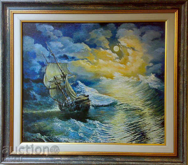 "Lunar Symphony", sea scenery, picture "Lunar Symphony", sea scenery, picture