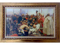 Zaporozhye Cossacks write a letter to the Turkish Sultan - Ilya Repin