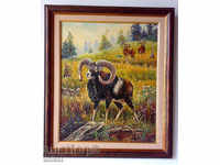 Mouflons, picture framed