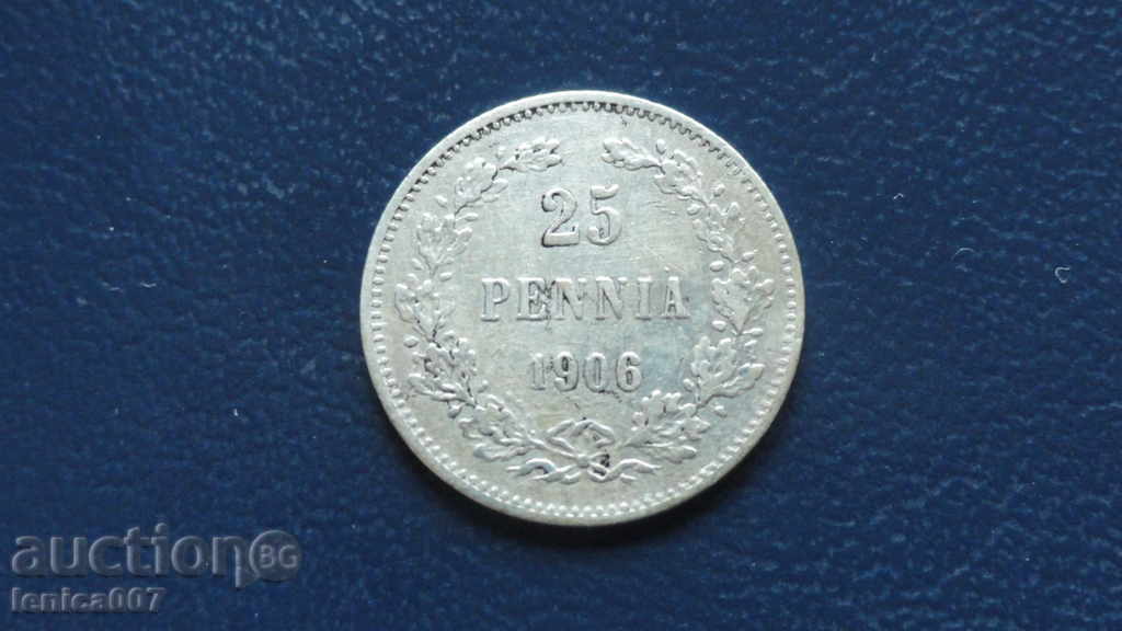 Rusia (Finlanda) 1906 - 25 penni (Ag) - 5 Rusia (Finlanda) 1906 - 25 penni (Ag) - 5
