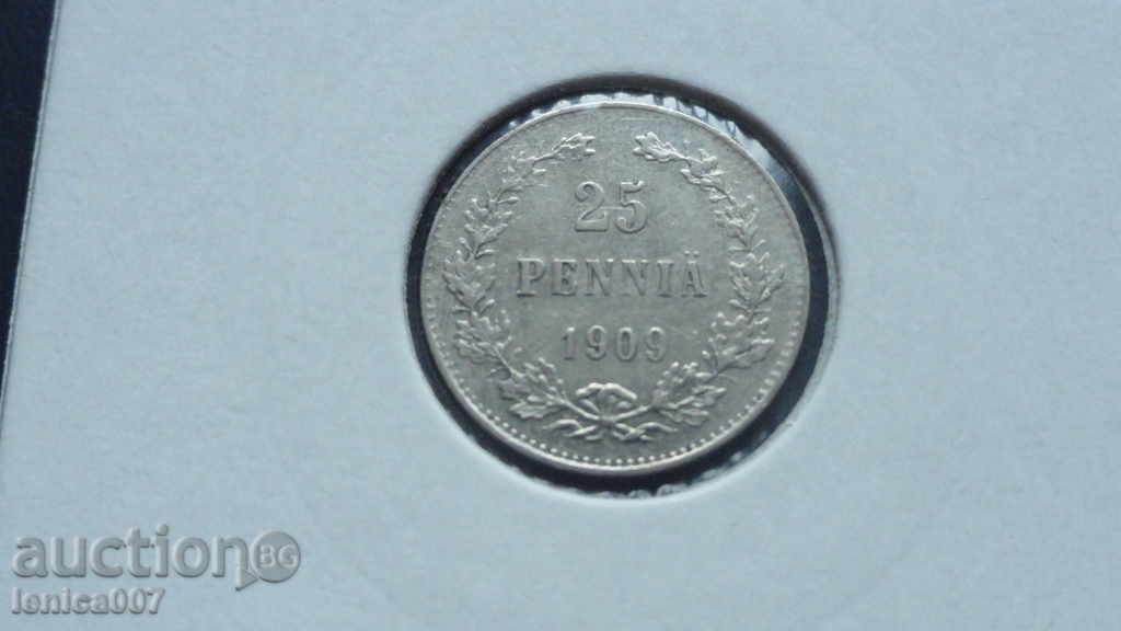 Ρωσία (Φινλανδία) το 1909. - 25 Πέννες - 5 Ρωσία (Φινλανδία) το 1909. - 25 Πέννες - 5