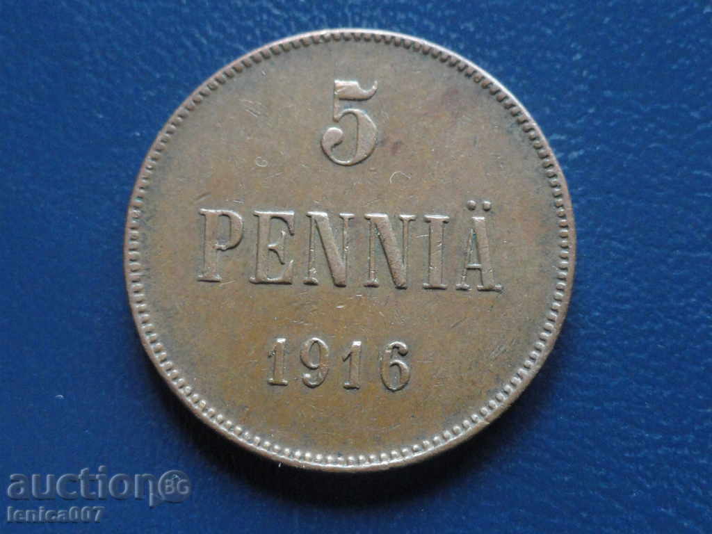 Russia (Finland) 1916 - 5 pennies - 5 Russia (Finland) 1916 - 5 pennies - 5