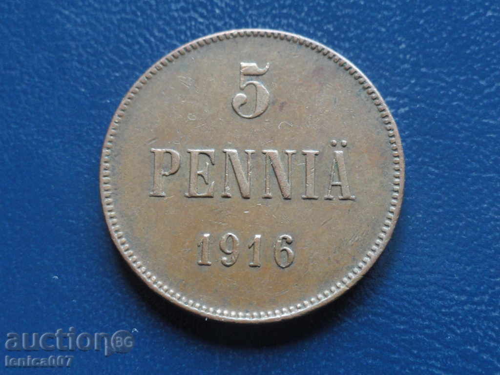 Russia (Finland) 1916 - 5 pennies
