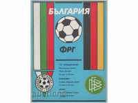 Program de fotbal Bulgaria-Germania 1989 GFR