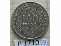 100 franci 1968 Statelor Vest ecuatorială