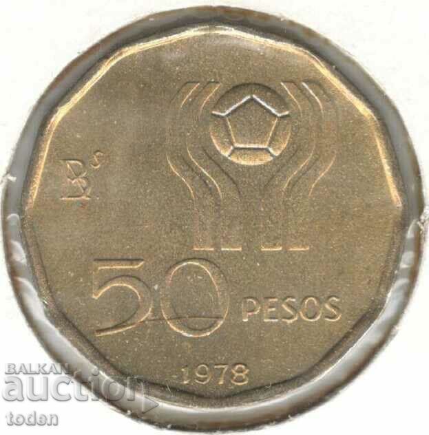 Argentina-50 Pesos-1978-KM# 76-Fotbal