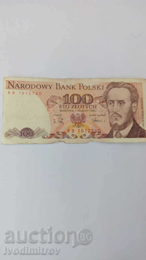 Poland 100 zloty 1988