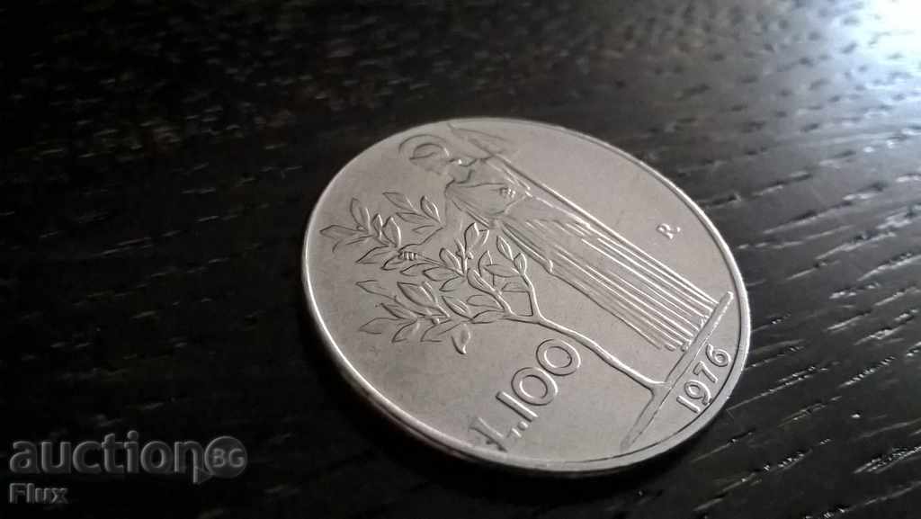 Монета - Италия - 100 лири | 1976г.