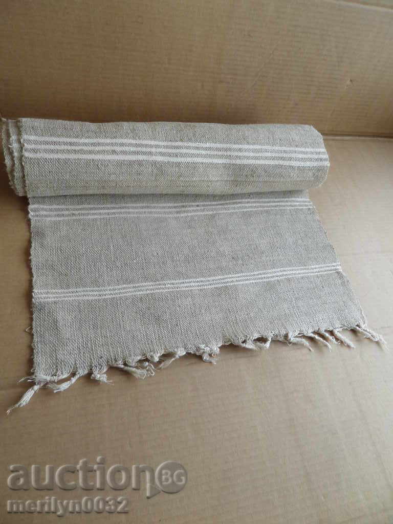 Top hand-woven hemp fabric roll old rug trail