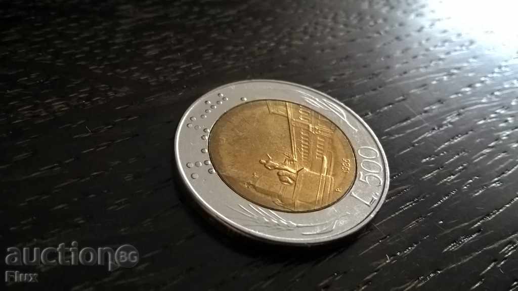 Monede - Italia - 500 liras | 1986.