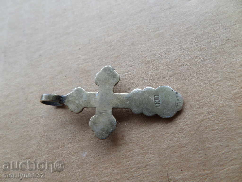 Auction Silver Russian cross with enamel Czarist Russia 84 mark Auction Silver Russian cross with enamel Czarist Russia 84 mark
