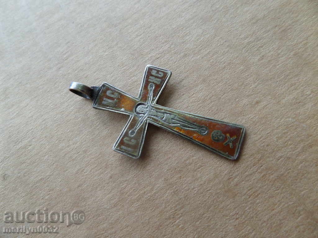 Silver Russian cross with enamel Czarist Russia 84 mark with price 77.00 BGN | € 39.37 Silver Russian cross with enamel Czarist Russia 84 mark with price 77.00 BGN | € 39.37