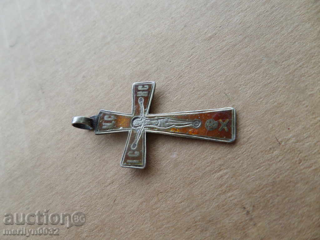 Silver Russian cross with enamel Czarist Russia 84 mark - 6 Silver Russian cross with enamel Czarist Russia 84 mark - 6