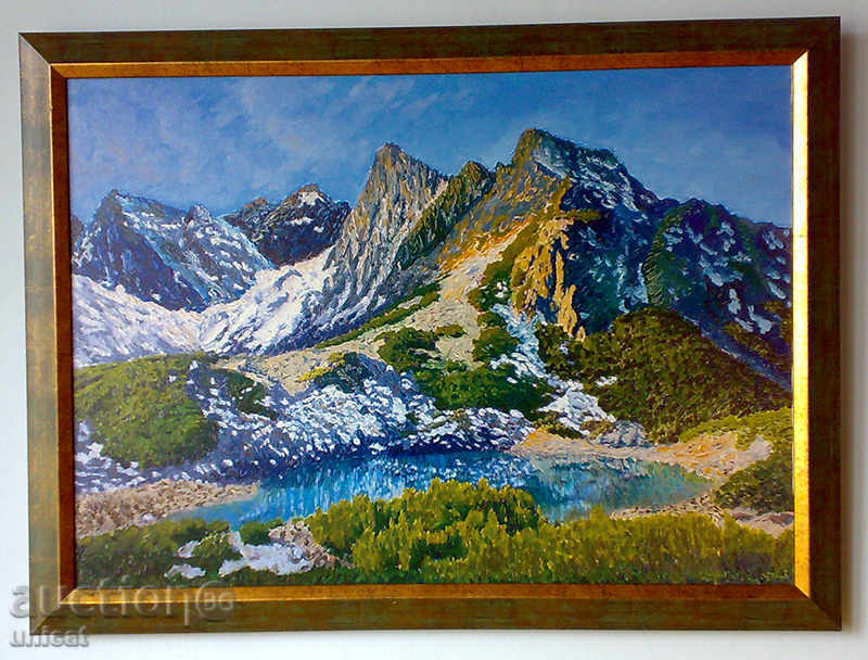 Pirin mountain, Mount Sinanitsa with the lake, picture