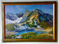 Пирин планина, връх Синаница с езерото, картина