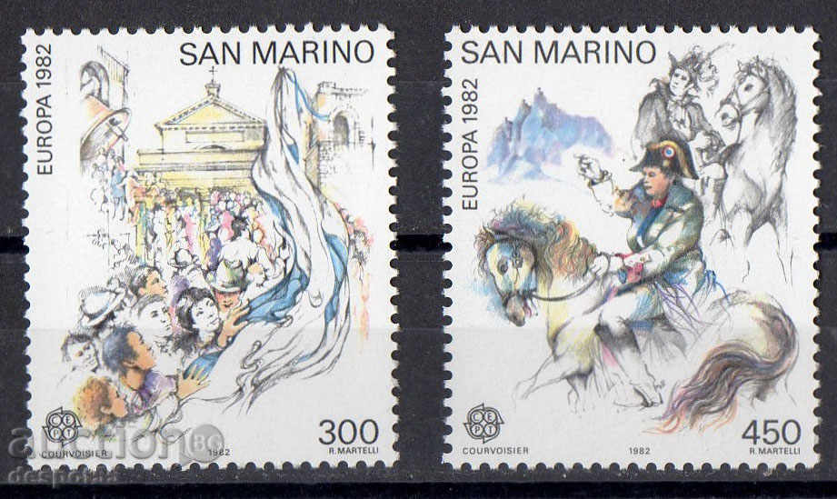 1982 San Marino. Europa. Evenimente istorice.