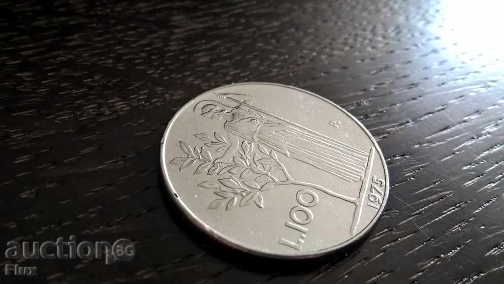 Монета - Италия - 100 лири | 1975г.