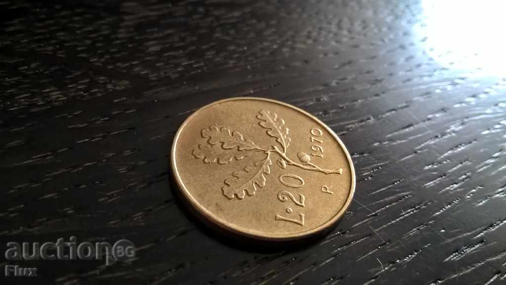 Κέρμα - Ιταλία - 20 λίρες | 1970.