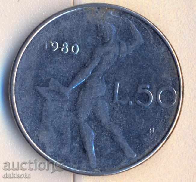 Italia 50 liras în 1980