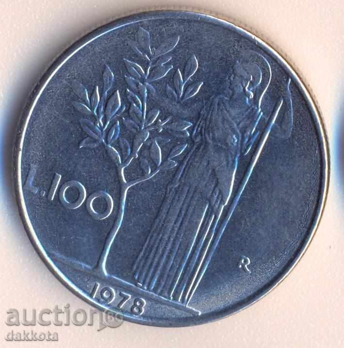 Italy 100 pounds 1978 year