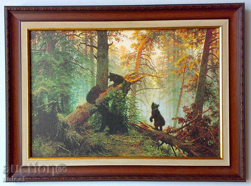 Утро в боровата гора, Иван Шишкин, картина