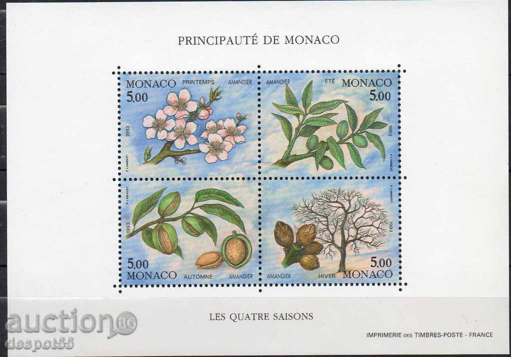 1993. Monaco. The Four Seasons of Almond Tree.