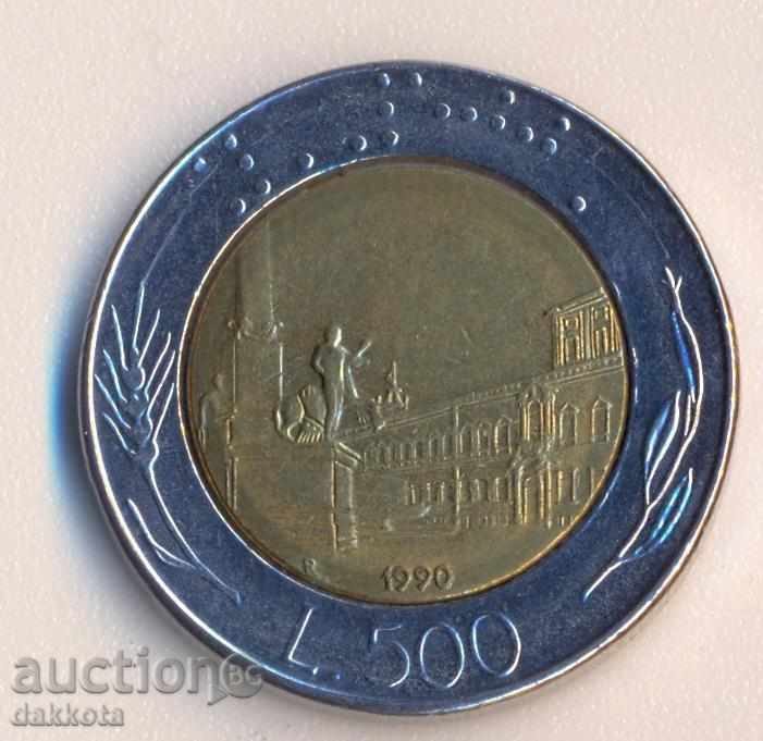 Italia 500 liras 1990