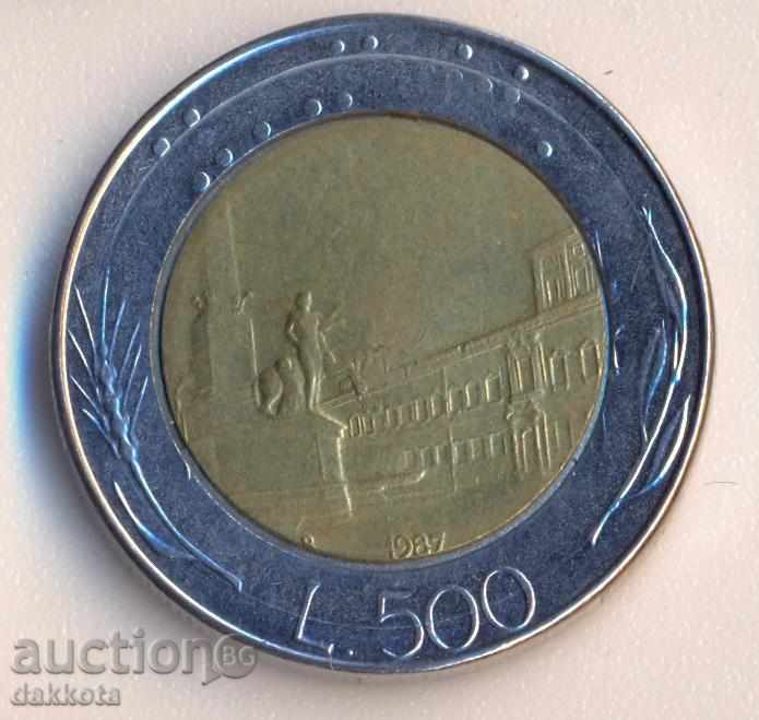 Ιταλία 500 λίρες το 1987