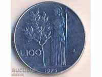 Италия 100 лири 1975 година