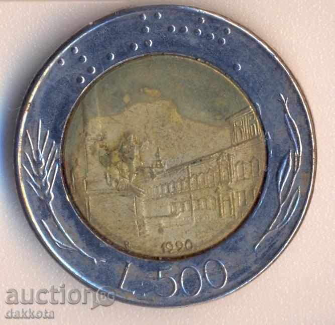 Ιταλία 500 λίρες το 1990