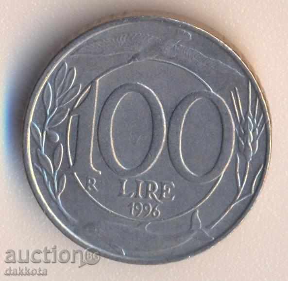 Италия 100 лири 1996 година