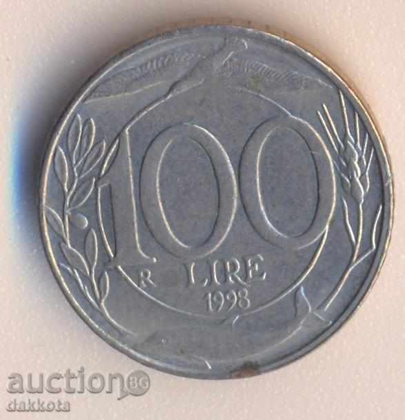 Италия 100 лири 1998 година