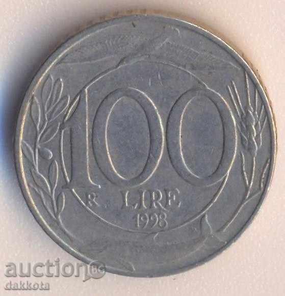 Италия 100 лири 1998 година