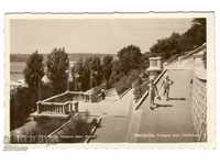Old postcard - Varna, Stairs in front of the sea baths