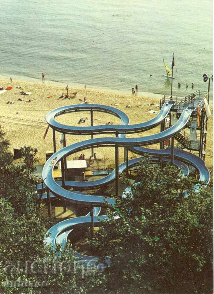 Old postcard - Varna, Golden Sands, Aquarium